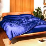 Kotonia Home Husa de pat cu elastic Kotonia Home Hotel, 160x200+35 cm, 100% bumbac, Damasc DeLux Saten, bleu royal (004513-160)