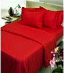 Kotonia Home Cearceaf de pat Kotonia Home Deco, 100% bumbac, Damasc Saten, dimensiune dungi 1 cm, Rosu, 150x240 cm (001893-150)