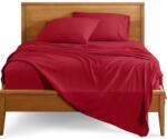 Kotonia Home Cearceaf de pat Kotonia Home, 100% bumbac, Olandina color, 220x240 cm, rosu (001363)