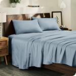 Kotonia Home Cearceaf de pat Kotonia Home Hotel - 220x240 cm, 100% bumbac, Damasc DeLux Saten, silver grey (004021)