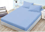  Husa de pat si 2 fete de perna, cu elastic, Sonia-Home, Damasc, 2 persoane, Uni, 180x200cm, Albastru Deschis (11264)