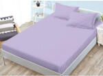  Husa de pat si 2 fete de perna, cu elastic, Sonia-Home, Damasc, 2 persoane, Uni, 160x200cm, Lila (11249)