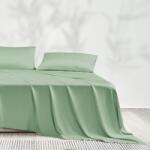 Kotonia Home Cearceaf de pat Kotonia Home Hotel - 220x240 cm, 100% bumbac, Damasc DeLux Saten, verde fistic (004035)