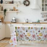 Kotonia Home Fata de masa Kotonia Home Exotic 3D- 100% bumbac, creton impermeabil, 180x220 cm, decor frunze de toamna (004531) Fata de masa