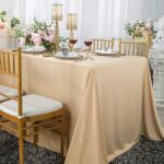 Kotonia Home Fata de masa Kotonia Home - 150×240 cm, Damasc Saten DeLux, 100% bumbac, beige (004506) Fata de masa