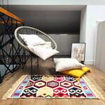 Kotonia Home Covor cu tesatura plata cu decor traditional - Kilim cu doua fete, 80x150 cm - 06 (004746-80150) Covor