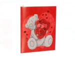 EMC ONSHOP Set Felicitare de Dragoste 3D Teddy Bear Inimi cu Plic, 7.5x8.5cm, Rosu (1219983)