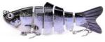 EMC ONSHOP Momeala artificiala, Vobler Articulat, 6 segmente, 10 cm, 2 Carlige, Negru (ML-31-644)