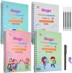 EMC ONSHOP Set 4 x Caiete Sank Magic Practice Copybook, 1 x Stilou Magic, 5 x Rezerve, 1 x Suport degete (42)