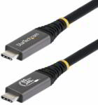 StarTech - 1 m USB4 kábel, 80 Gbps, USB-IF tanúsítvánnyal rendelkező USB-C kábel, 240 W PD, 8K 120 Hz/4K 240 Hz - CC1M80GUSB4CABLE (CC1M80GUSB4CABLE)