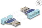 Delock - USB 10 Gbps átalakító, tűfejes csatlakozó USB E-típusú belső A kulcs csatlakozó - 67130 (67130)