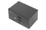 Assmann Assmann-DIGITUS KVM kapcsoló, 2 portos, dupla kijelzős, 4K, HDMI - DS-12860 (DS-12860)
