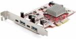 StarTech - 4 portos USB PCIe kártya - PEXUSB312A2C2V (PEXUSB312A2C2V)