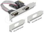 Delock - PCI Express x1 Kártya > 2 x RS-232 soros csatlakozó - 90001 (90001)