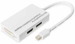 ASSMANN - Mini DisplayPort adapter / átalakító Mini DP - DisplayPort, HDMI + DVI - DB-340509-002-W (DB-340509-002-W)