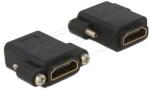 Delock - Adapter Gyors-sebességű HDMI anya > HDMI anya rögzítővel - 85125 (85125)