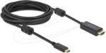 Delock - Aktív USB Type-C - HDMI kábel (DP Alt Mode) 4K 60 Hz 5 méter hosszú - 85972 (85972)