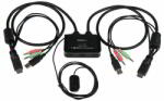 StarTech - 2 portos USB HDMI kábel KVM kapcsoló hanggal és távirányítóval - SV211HDUA (SV211HDUA)