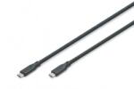 ASSMANN Assmann-DIGITUS USB szilikon kábel, USB 40Gbps, 1m, fekete - AK-300344-010-S (AK-300344-010-S)