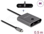 Delock - USB 10 Gbps USB Type-C kapcsoló 2 az 1-ben Kétirányú 8K - 11500 (11500)