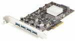 StarTech - 4 portos USB PCIe kártya - 10 Gbps USB 3.2 Gen 2 Type-A - PEXUSB314A2V2 (PEXUSB314A2V2)