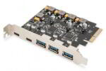 ASSMANN Assmanm-DIGITUS PCIe kártya 2x USB-C + 3x USB A - DS-30222 (DS-30222)