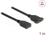 Delock - DisplayPort 1.2 kábel csatlakozóhüvellyel - csatlakozóhüvellyel panelrögzítés 4K 60 Hz 1 m - 87100 (87100)