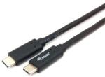Equip Átalakító Kábel - 128346 (USB-C 3.2 Gen1 to USB-C, apa/apa, fekete, 1m) (128346)
