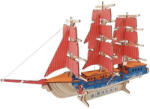 EMC ONSHOP Set de Construit din Lemn, Macheta 3D, Copii si Adulti, 77 piese, Vas cu Vele Rosii, 8+ ani (IL-XA-G034H) Puzzle