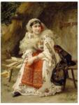 EMC ONSHOP Tablou Pictura cu Diamante, Taranca Romanca, reproducere Franciszek Ejsmond, Goblen 5D, rama lemn, 40x50cm (33156511)
