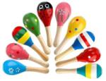 EMC ONSHOP Instrument Muzical pentru Copii, Maracas din lemn, Alb, 18.5 cm (IL-alb) Instrument muzical de jucarie