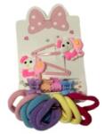 EMC ONSHOP Set 16 Accesorii de Par pentru Fete, elastice, clestisor si agrafe, Roz (D33-rozane)