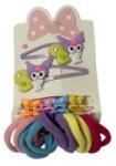 EMC ONSHOP Set 16 Accesorii de Par pentru Fete, elastice, clestisor si agrafe, Mov (2975)