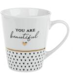 EMC ONSHOP Cana New Bone Alba cu Mesaj "You Are Beautiful", 9 x 10.2 cm, 350ml (1226305)