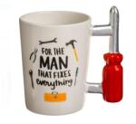 EMC ONSHOP Cana Ceramica cu Maner Surubelnita "For the man that fixes everything", 8.5 x 11 cm, Alba, 360ml (1251450)