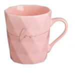 EMC ONSHOP Cana New Bone cu Mesaj "Love", Roz, 9 x 9.5 cm, 360ml (1245245)