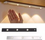 EMC ONSHOP Lampă LED ultra-subțire cu senzor de mișcare, reîncărcabilă USB, 3 moduri de culoare, 40 CM, Alba (ML-49-3422)