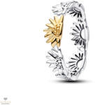 Pandora Két színű napraforgós gyűrű 60-as méret - 164702C00-60