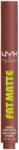 NYX Cosmetics Fat Matte Smooth Color Lipstick 08 Toasty Taupe, 2 g