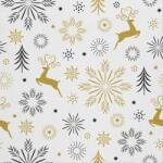 Heko Panels Textil anyag, karácsonyi hópelyhek, poliészter 100%, 210g/pm, méret: 100cm x 155cm, DX254 (DX254)