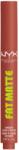 NYX Cosmetics Fat Matte Smooth Color Lipstick 04 Rose Robe, 2 g