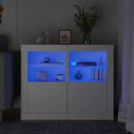 vidaXL 2 db LED-es VidaXL szekrény, fehér, 60x30x40cm, kompozit fa anyag (836631)