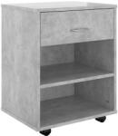 vidaXL betonszürke szerelt fa kerekes szekrény 46x36x59 cm 12.9 kg (808471)