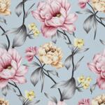 Heko Panels Textilanyag, Plumeria bazsarózsa, Poliészter 100%, 210g/pm, Méret: 100cm x 155cm, DX340 (DX340)