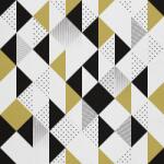 Heko Panels Szövet, Geometrikus, Fekete Ecru, 100% poliészter, 210g/pm, Méret: 100cm x 155cm (DX145)