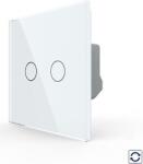LIVOLO Intrerupator Dublu cu Revenire Contact Uscat cu Touch LIVOLO - Serie Noua (Alb) (vl-fc2nb-2g-2w)