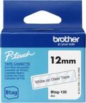 Brother Benzi etichete Brother BTAG-135 alb pe transparent 12mm x 4m (btag135)