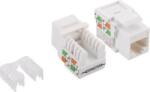 LogiLink Keystone Logilink Jack RJ45 Cat. 5e UTP 90° LSA/IDC fara unelte, alb (nk4006)
