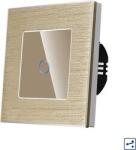 Luxion Intrerupator Simplu Cap Scara / Cruce cu Touch din Sticla si Rama de Aluminiu LUXION, Serie A (Auriu) (lx-mt-a102a-g)