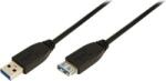 LogiLink Extensie cablu de date LogiLink USB 3.0 AM/F 1 m Negru (cu0041)